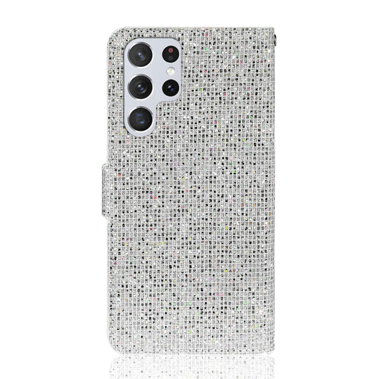 For Samsung Galaxy S25 Ultra 5G Glitter Powder Filp Leather Phone Case(Silver) - Galaxy S25 Ultra 5G Cases by PMC Jewellery | Online Shopping South Africa | PMC Jewellery | Buy Now Pay Later Mobicred