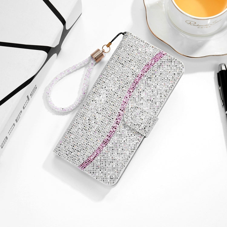 For Samsung Galaxy S25 5G Glitter Powder Filp Leather Phone Case(Silver) - Galaxy S25 5G Cases by PMC Jewellery | Online Shopping South Africa | PMC Jewellery | Buy Now Pay Later Mobicred