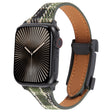 For Apple Watch 46mm / 49mm / 45mm / 44mm Slim Magnetic Buckle Napped Fabric Leather Watch Band(Green) - Watch Bands by PMC TechLife | Online Shopping South Africa | PMC TechLife | Buy Now Pay Later Mobicred