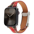 For Apple Watch 46mm / 49mm / 45mm / 44mm Slim Magnetic Buckle Napped Fabric Leather Watch Band(Red) - Watch Bands by PMC TechLife | Online Shopping South Africa | PMC TechLife | Buy Now Pay Later Mobicred