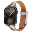 For Apple Watch 46mm / 49mm / 45mm / 44mm Slim Magnetic Buckle Napped Fabric Leather Watch Band(Brown) - Watch Bands by PMC TechLife | Online Shopping South Africa | PMC TechLife | Buy Now Pay Later Mobicred