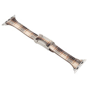 For Apple Watch 46mm / 49mm / 45mm / 44mm Slim Magnetic Buckle Napped Fabric Leather Watch Band(Brown)