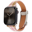 For Apple Watch 42mm / 41mm / 40mm / 38mm Slim Magnetic Buckle Napped Fabric Leather Watch Band(Pink) - Watch Bands by PMC TechLife | Online Shopping South Africa | PMC TechLife | Buy Now Pay Later Mobicred