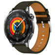 For Huawei Watch GT 5 / GT 5 Pro 46mm Square 22mm Leather Watch Band(Black) - Watch Bands by PMc TechLife | Online Shopping South Africa | PMc TechLife | Buy Now Pay Later Mobicred