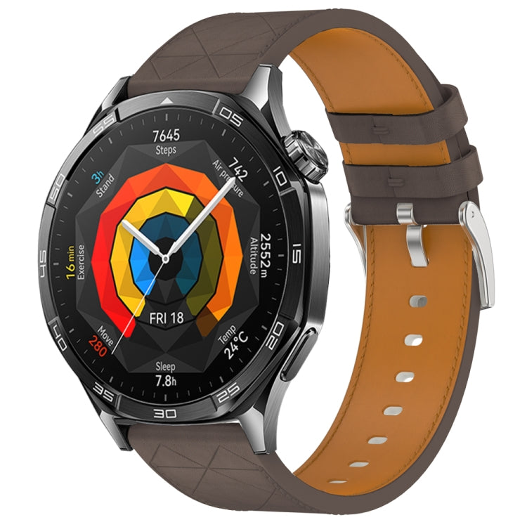 For Huawei Watch GT 5 / GT 5 Pro 46mm Square 22mm Leather Watch Band(Coffee) - free shipping - PMc TechLife - Order now!