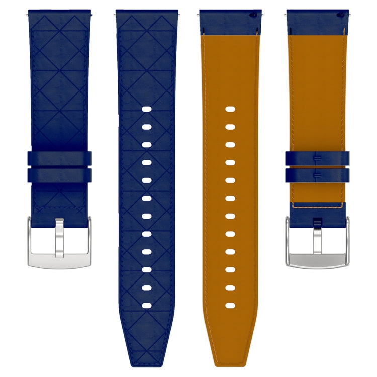For Huawei Watch GT 5 / GT 5 Pro 46mm Square 22mm Leather Watch Band(Blue)
