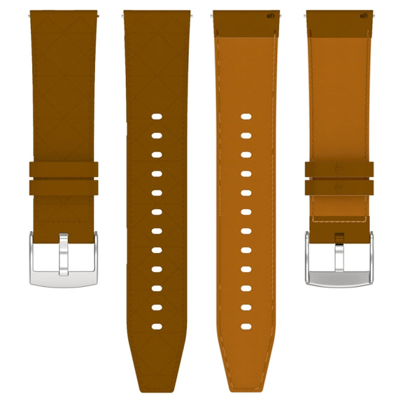 For Huawei Watch GT 5 / GT 5 Pro 46mm Square 22mm Leather Watch Band(Brown)