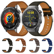 For Huawei Watch GT 5 / GT 5 Pro 46mm Square 22mm Leather Watch Band(Coffee)