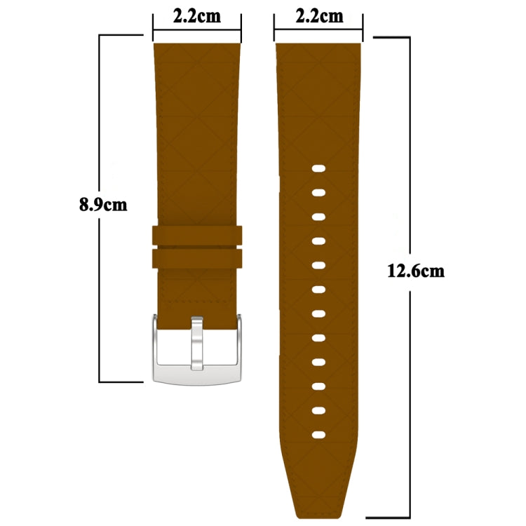 For Huawei Watch GT 5 / GT 5 Pro 46mm Square 22mm Leather Watch Band(Blue)