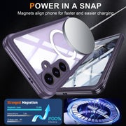 For Samsung Galaxy S25+ 5G RedPepper Tempered Glass MagSafe Phone Case(Purple)