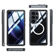 For Samsung Galaxy S25 Ultra 5G RedPepper Tempered Glass MagSafe Phone Case(Black)