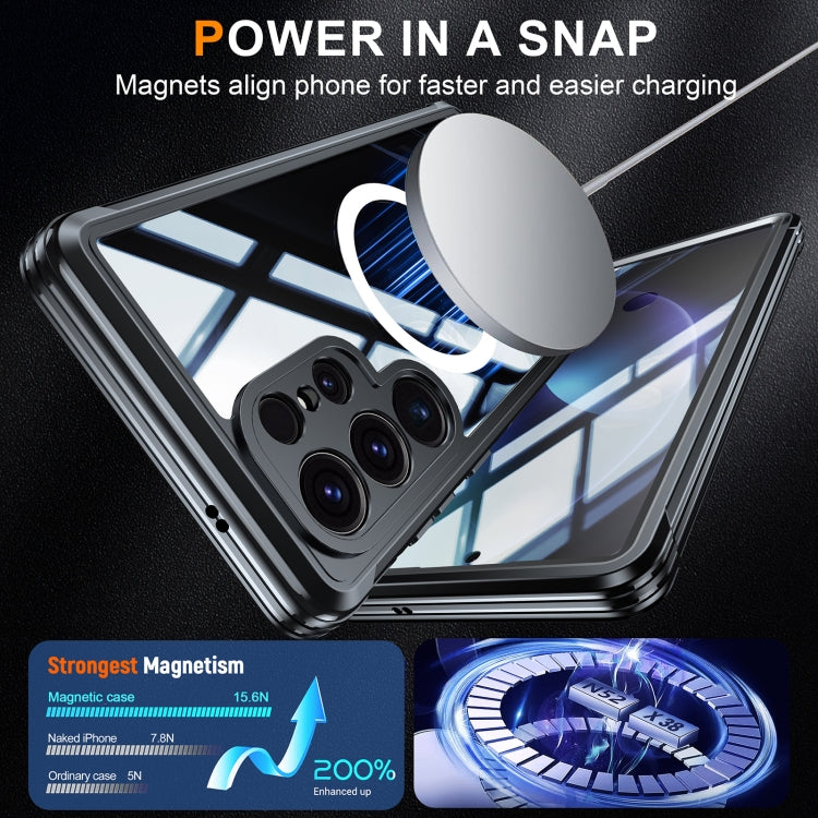 For Samsung Galaxy S25 Ultra 5G RedPepper Tempered Glass MagSafe Phone Case(Black) - Galaxy S25 Ultra 5G Cases by RedPepper | Online Shopping South Africa | PMC Jewellery | Buy Now Pay Later Mobicred