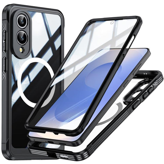For Samsung Galaxy S25 Edge 5G RedPepper Tempered Glass MagSafe Phone Case(Black) - Galaxy S25 Edge 5G Cases by RedPepper | Online Shopping South Africa | PMC Jewellery | Buy Now Pay Later Mobicred