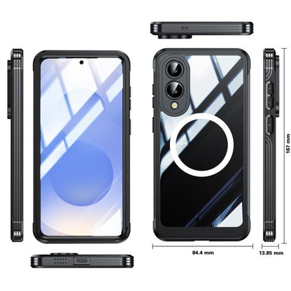For Samsung Galaxy S25 Edge 5G RedPepper Tempered Glass MagSafe Phone Case(Black) - Galaxy S25 Edge 5G Cases by RedPepper | Online Shopping South Africa | PMC Jewellery | Buy Now Pay Later Mobicred