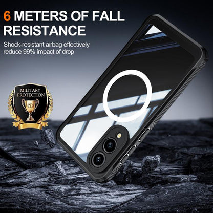 For Samsung Galaxy S25 Edge 5G RedPepper Tempered Glass MagSafe Phone Case(Black) - Galaxy S25 Edge 5G Cases by RedPepper | Online Shopping South Africa | PMC Jewellery | Buy Now Pay Later Mobicred