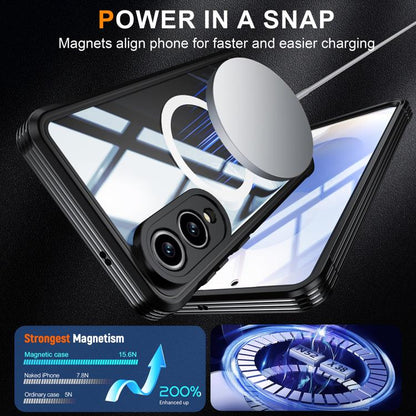 For Samsung Galaxy S25 Edge 5G RedPepper Tempered Glass MagSafe Phone Case(Black) - Galaxy S25 Edge 5G Cases by RedPepper | Online Shopping South Africa | PMC Jewellery | Buy Now Pay Later Mobicred