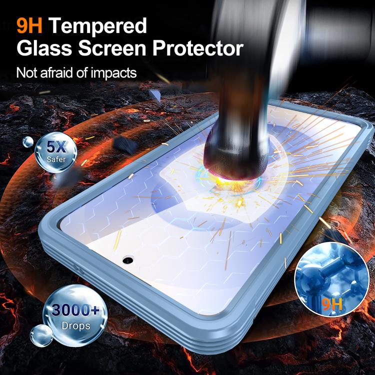 For Samsung Galaxy S25 Edge 5G RedPepper Tempered Glass MagSafe Phone Case(Sky Blue) - Galaxy S25 Edge 5G Cases by RedPepper | Online Shopping South Africa | PMC Jewellery | Buy Now Pay Later Mobicred