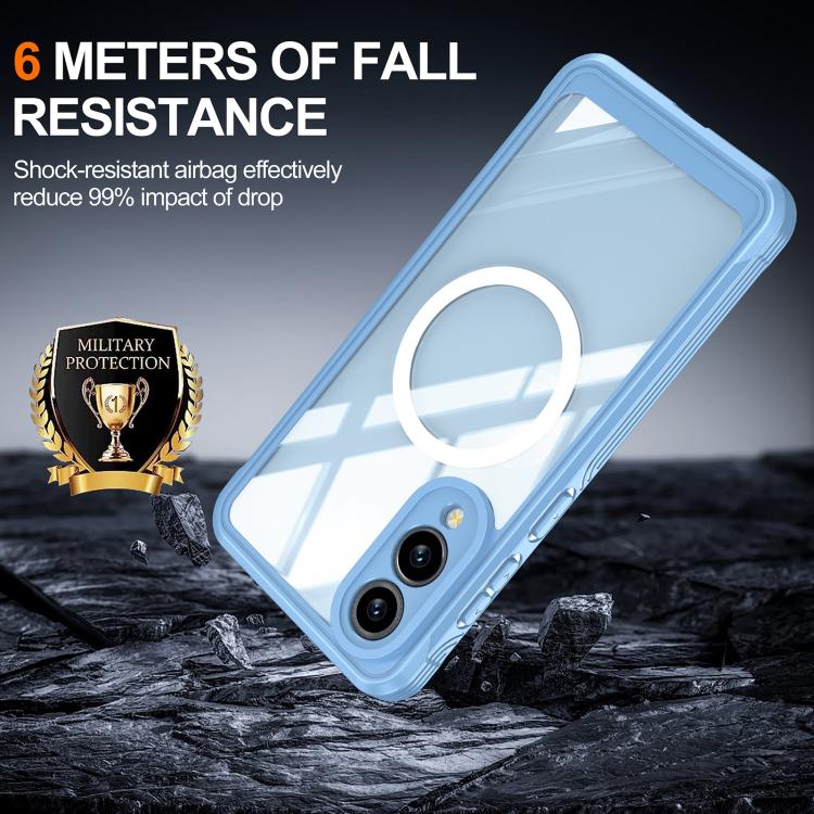 For Samsung Galaxy S25 Edge 5G RedPepper Tempered Glass MagSafe Phone Case(Sky Blue) - Galaxy S25 Edge 5G Cases by RedPepper | Online Shopping South Africa | PMC Jewellery | Buy Now Pay Later Mobicred