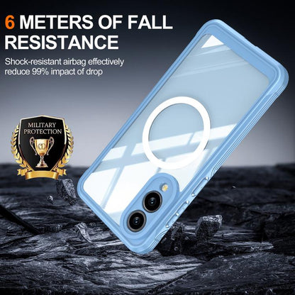 For Samsung Galaxy S25 Edge 5G RedPepper Tempered Glass MagSafe Phone Case(Sky Blue) - Galaxy S25 Edge 5G Cases by RedPepper | Online Shopping South Africa | PMC Jewellery | Buy Now Pay Later Mobicred