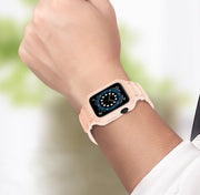 For Apple Watch Series 10 42mm Armor TPU Case Integrated Watch Band(Pink)