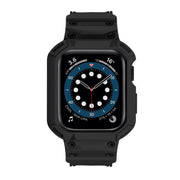 For Apple Watch Series 10 42mm Armor TPU Case Integrated Watch Band(Black)