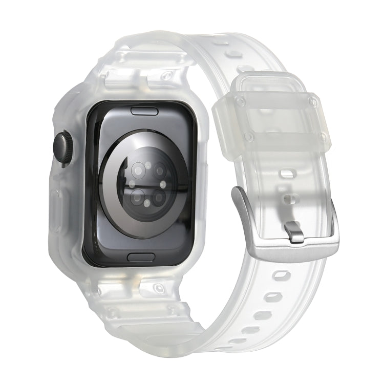 For Apple Watch Series 10 42mm Armor TPU Case Integrated Watch Band(Frosted Clear) - free shipping - PMC Jewellery - Order now!