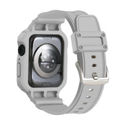 For Apple Watch Series 10 42mm Armor TPU Case Integrated Watch Band(Light Grey)