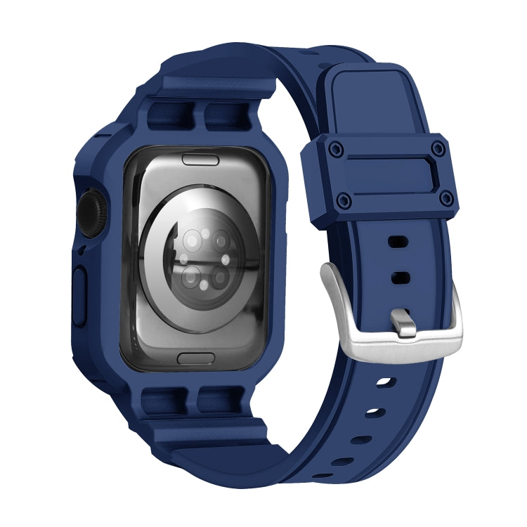 For Apple Watch Series 10 42mm Armor TPU Case Integrated Watch Band(Midnight Blue) - Watch Cases by PMC Jewellery | Online Shopping South Africa | PMC Jewellery | Buy Now Pay Later Mobicred