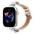 For Apple Watch 46mm / 49mm / 45mm / 44mm Leopard Head Genuine Leather Watch Band(White Silver Buckle) - free shipping - PMC TechLife - Order now!