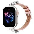 For Apple Watch 42mm / 41mm / 40mm / 38mm Leopard Head Genuine Leather Watch Band(Pink Silver Buckle) - free shipping - PMC TechLife - Order now!
