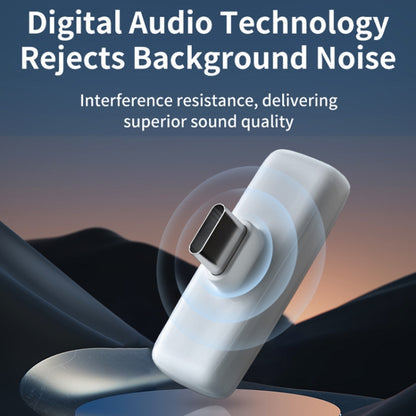 FUNSNAP M3 Digital Audio Wireless Microphone Mic Tok with Monitoring Earphones, Version:8 Pin(White) - Microphone by FUNSNAP | Online Shopping South Africa | PMC Jewellery | Buy Now Pay Later Mobicred