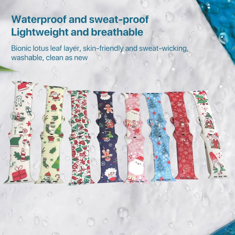 For Apple Watch 42mm / 41mm / 40mm / 38mm Christmas Pattern Silicone Watch Band(Christmas Gift) - free shipping - PMc TechLife - Order now!