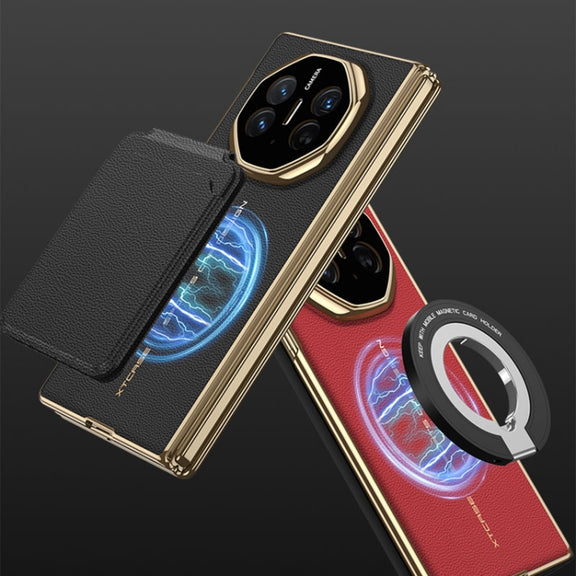 For Huawei Mate XT Ultimate Design GKK Phantom Leather MagSafe Frame Phone Case(Green)