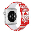 For Apple Watch 42mm / 41mm / 40mm / 38mm Christmas Engraving Butterfly Buckle Silicone Watch Band(Red Love) - free shipping - PMc TechLife - Order now!