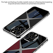 For iPhone 16 Pro GKK Leather Electroplating Supersonic Speed Shockproof Phone Case(Carbon Fibre)