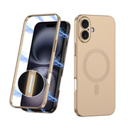 For iPhone 16 Plus GKK MagSafe Full Coverage Phone Case(Gold)