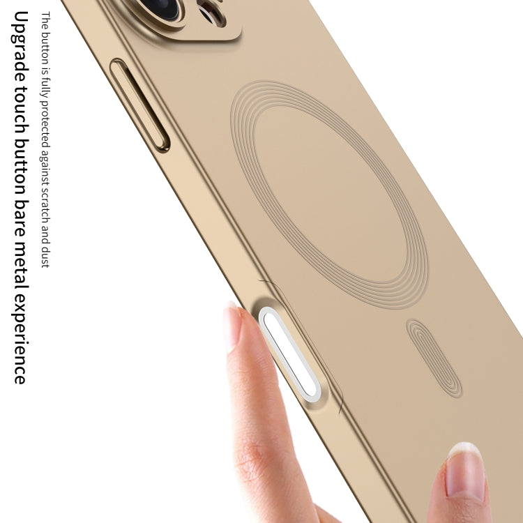 For iPhone 16 Plus GKK MagSafe Full Coverage Phone Case(Gold)