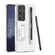 For Samsung Galaxy S25 5G GKK Ultra-thin Holder Phone Case with Pen Slots & Stylus Pen(Silver) - free shipping - PMC Jewellery - Order now!