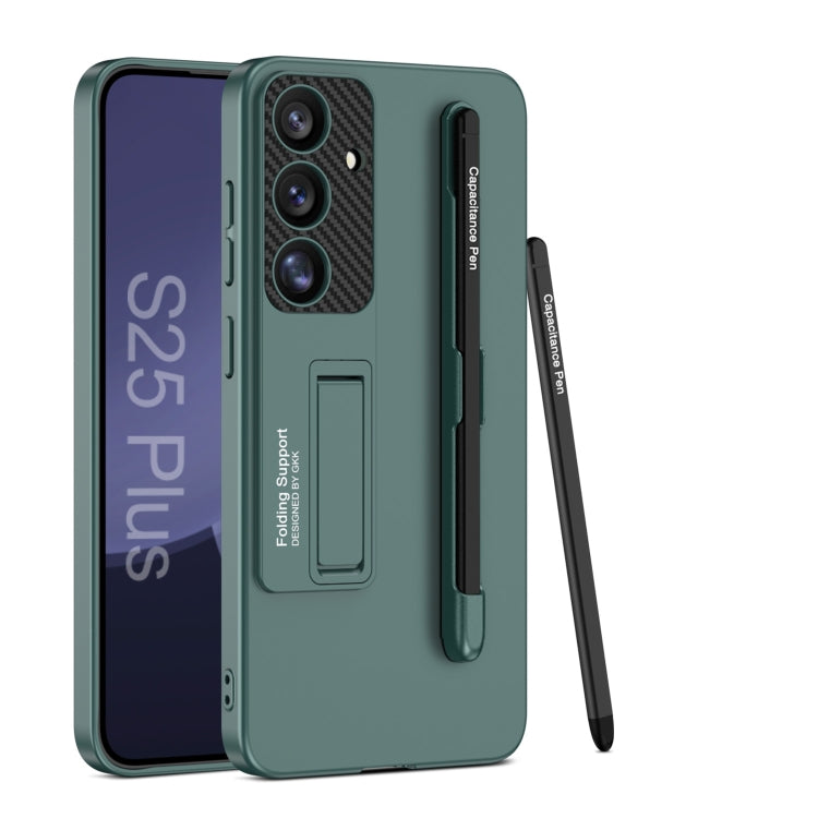 For Samsung Galaxy S25+ 5G GKK Ultra-thin Holder Phone Case with Pen Slots & Stylus Pen(Green) - free shipping - PMC Jewellery - Order now!