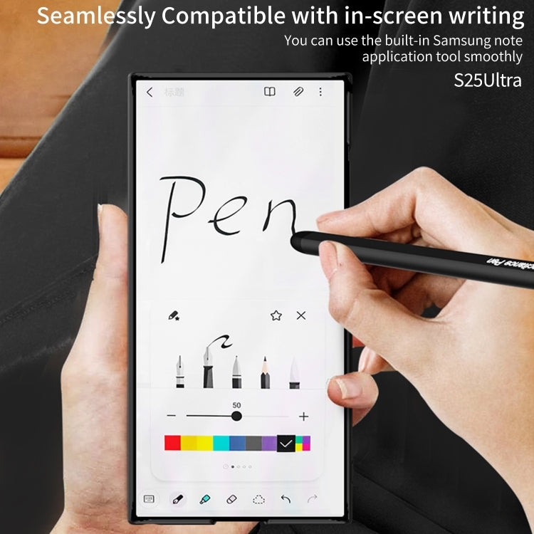 For Samsung Galaxy S25+ 5G GKK Ultra-thin Holder Phone Case with Pen Slots & Stylus Pen(Titanium Gray)
