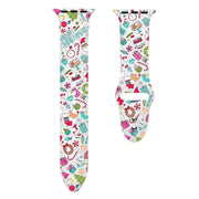For Apple Watch 46mm / 49mm / 45mm / 44mm Christmas Pattern Silicone Watch Band(Funny Christmas)