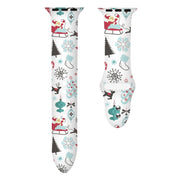 For Apple Watch 42mm / 41mm / 40mm / 38mm Christmas Pattern Silicone Watch Band(Santa Claus)