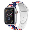 For Apple Watch 42mm / 41mm / 40mm / 38mm Christmas Pattern Silicone Watch Band(Santa Claus Blue) - free shipping - PMc TechLife - Order now!