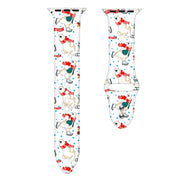 For Apple Watch 42mm / 41mm / 40mm / 38mm Christmas Pattern Silicone Watch Band(Happy Skiing Bear)