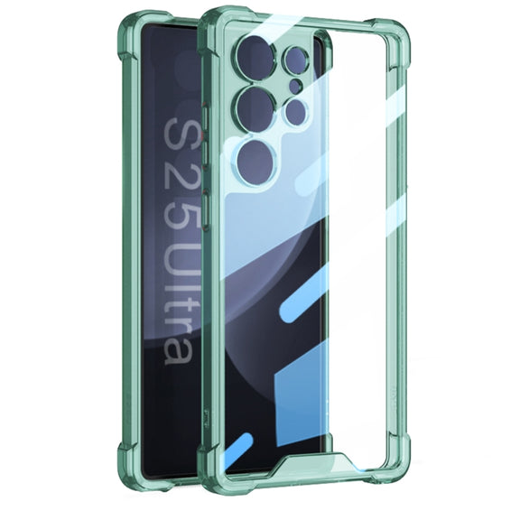 For Samsung Galaxy S25 Ultra 5G GKK Airbag Shockproof Full Coverage Phone Case(Transparent Green)