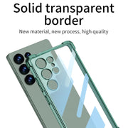 For Samsung Galaxy S25 Ultra 5G GKK Airbag Shockproof Full Coverage Phone Case(Transparent Green)