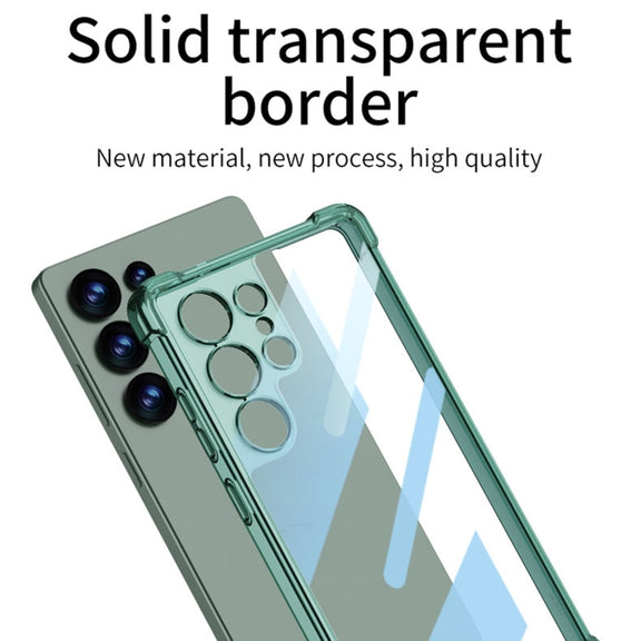For Samsung Galaxy S25 Ultra 5G GKK Airbag Shockproof Full Coverage Phone Case(Transparent Green)