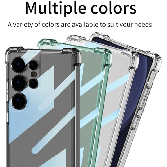 For Samsung Galaxy S25 Ultra 5G GKK Airbag Shockproof Full Coverage Phone Case(Transparent Green)