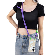 For Samsung Galaxy S25 Ultra 5G GKK Space Series Full Coverage Phone Case with Crossbody Rope(Purple)