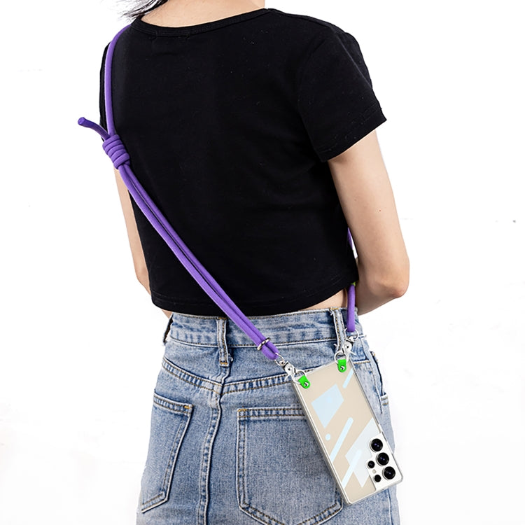 For Samsung Galaxy S25 Ultra 5G GKK Space Series Full Coverage Phone Case with Crossbody Rope(Purple)